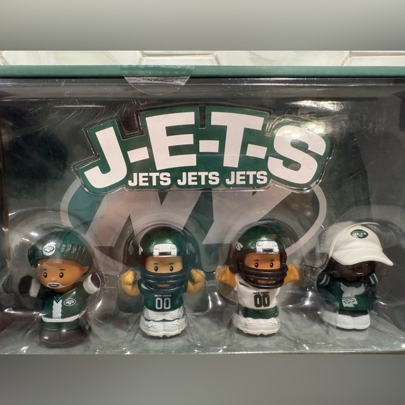 Little People New York Jets Football NFL 4 Pack JETS Uniforms NEW - Picture 2 of 6